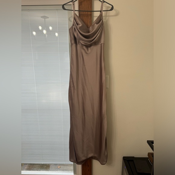 Revelry, Taupe Skye style Bridesmaid Dress. Worn once for a wedding. - Picture 2 of 5